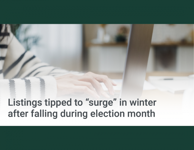 Listings tipped to surge in winter after falling during election month
